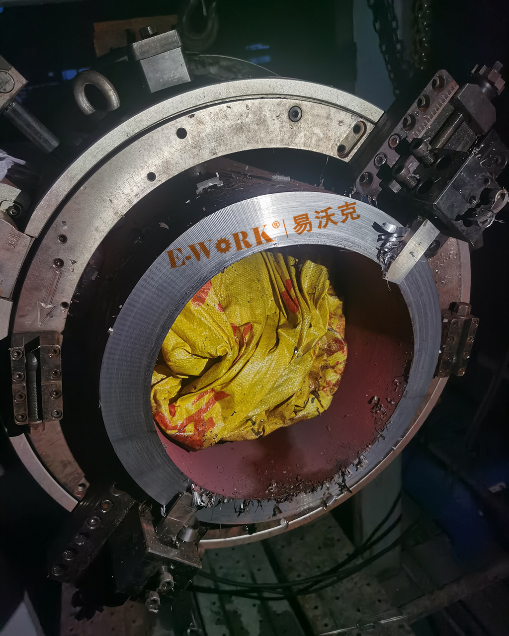 406mm鍋爐管道切割坡口現場